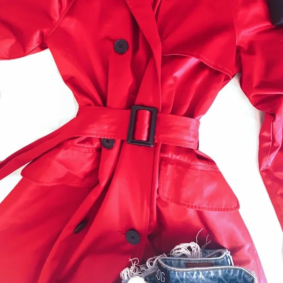 American Living red trench coat - Picture 3 of 13